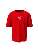 Radharani & Madhava Spiritual Red Unisex Oversized T-Shirt